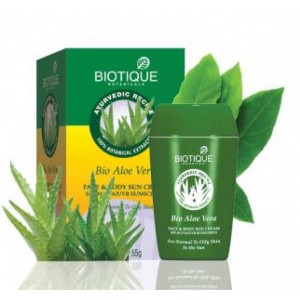 Bio Aloe Vera (Био Алоэ Вера) Солнцезащитный крем для лица и тела SPF 30 UVA / UVB "Biotique"